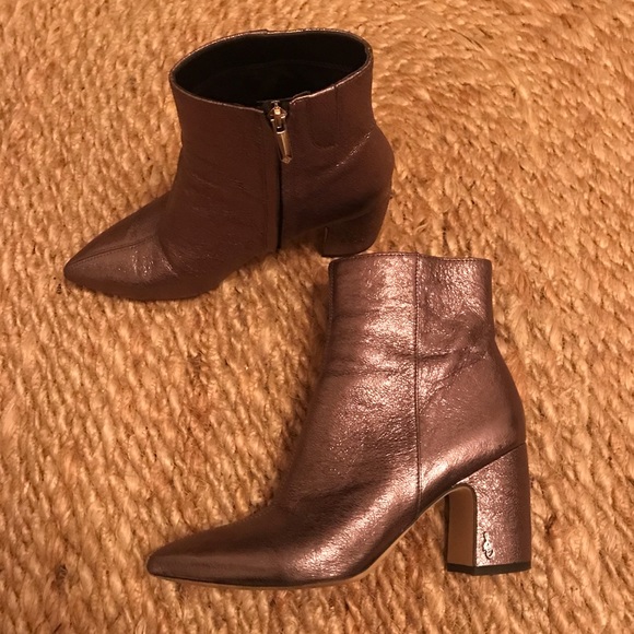 Sam Edelman Shine Subtle Silver Bootie - Picture 4 of 6